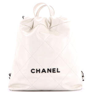 Chanel Medium 22 Chain Backpack Quilted Calfskin